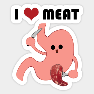 I love meat Sticker